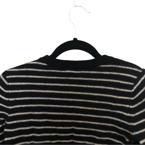 Halogen Josephine Cashmere Striped Crew Neck Long sleeve Sweater - Picture 5 of 7